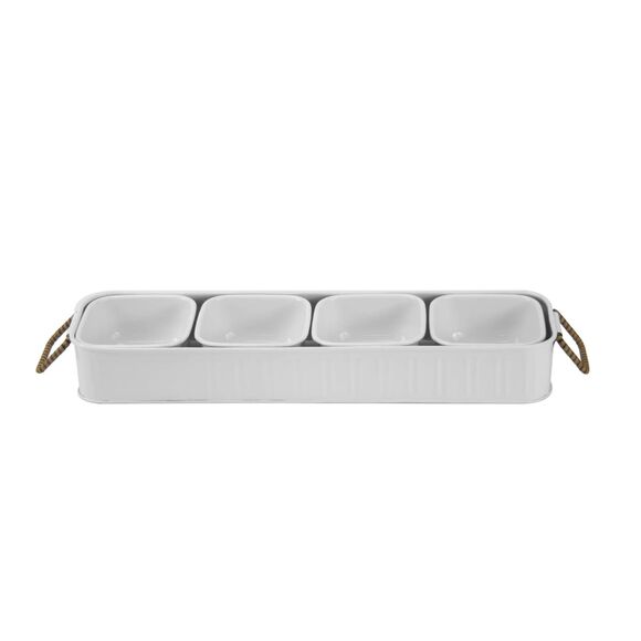 Better Homes & Gardens Galvanized Rectangle Condiment Tray, 17.44"L x 4.52" W - Picture 1 of 3